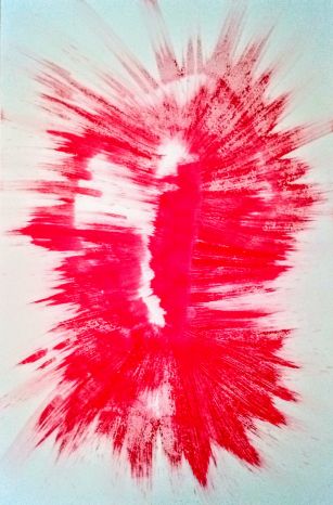 „Kuss“,
Acryl auf Leinwand, 100 x 150 cm