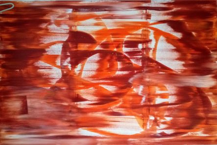„Fokus“,
Acryl auf Leinwand, 70 x 100 cm