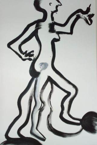„Die
Tänzerin“, Acryl auf Leinwand, 100 x 150 cm