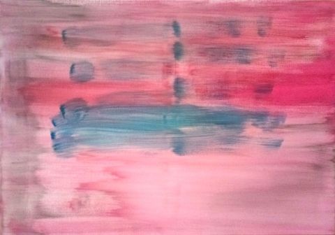 „Das
Fenster zur Welt“, Acryl auf Leinwand, 70 x 100 cm