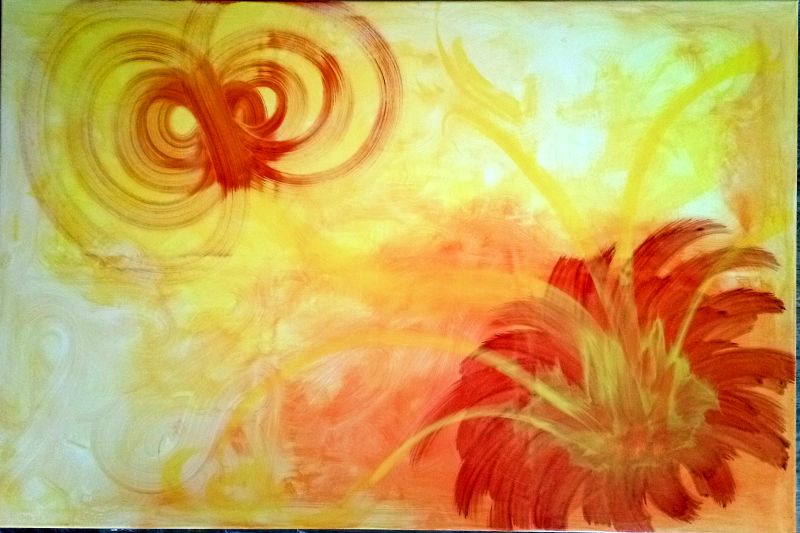 „Nektar“, Acryl auf Leinwand, 100 x 150 cm