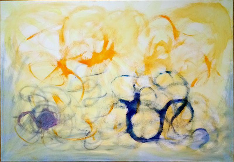 „Gewirr“, Acryl auf Leinwand, 70 x 100 cm