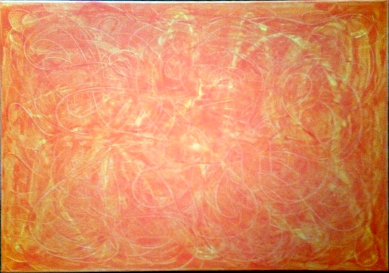 „orange2“, Acryl auf Leinwand, 70 x 100 cm
